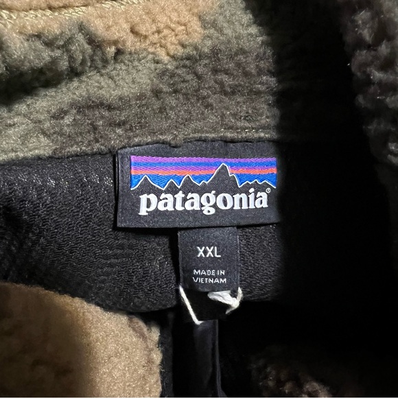 New with Tag Patagonia Retro X Kansa sky Deep Piling Camo full zip jacket  XXL - Picture 6 of 11